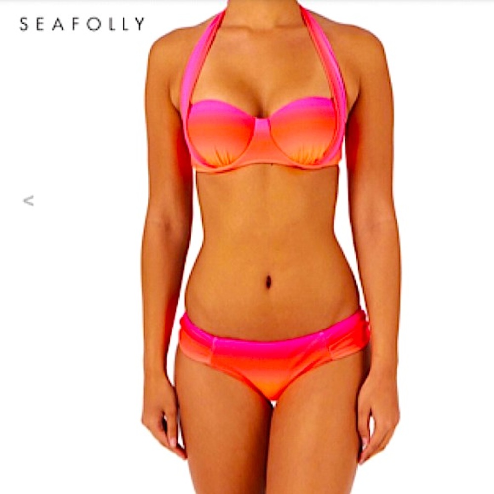 - Seafolly S Goddess Neon Melon Bikini! NEW!